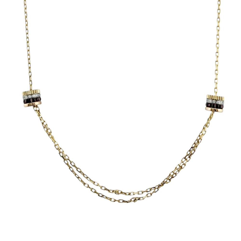 Boucheron Quatre Classic Necklace, 18K Yellow Gold, Diamond, Women's, Two Motifs